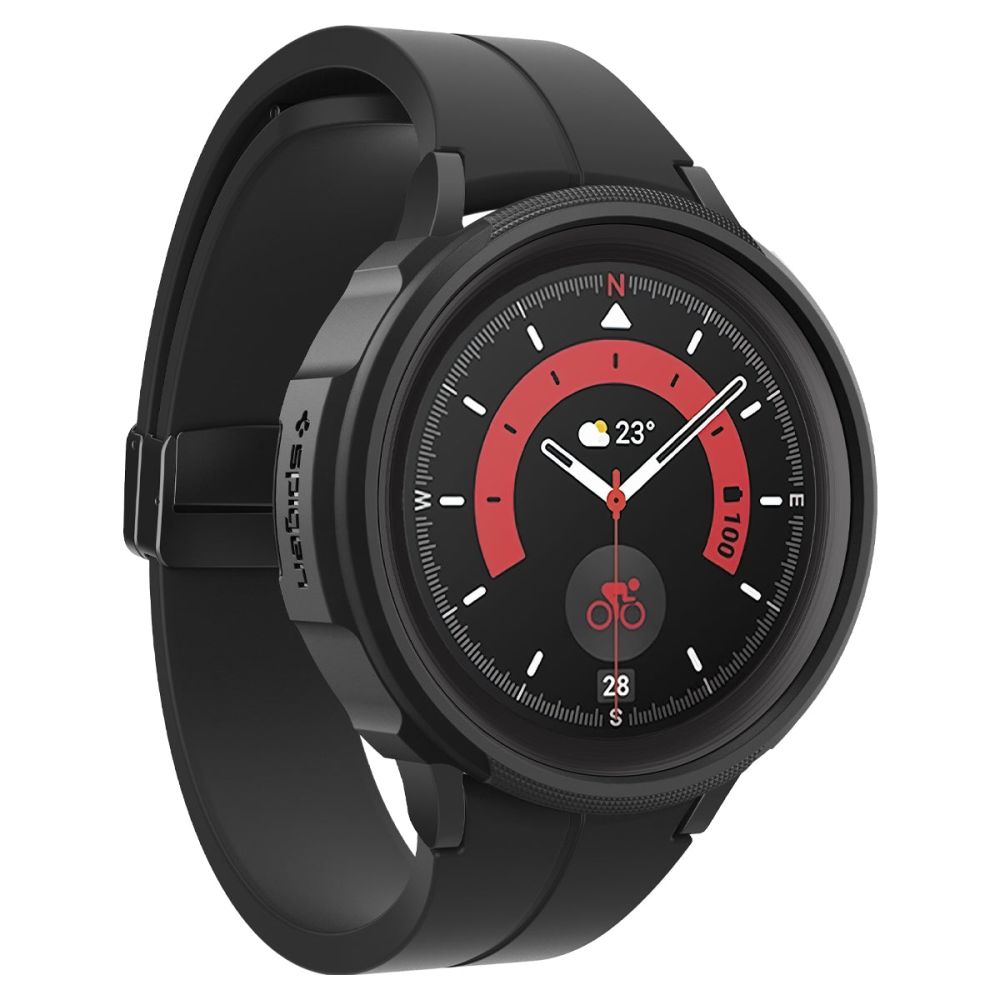 Spigen Spigen Galaxy Watch 5 Pro 45mm Skal Liquid Air Matt Svart - Teknikhallen.se