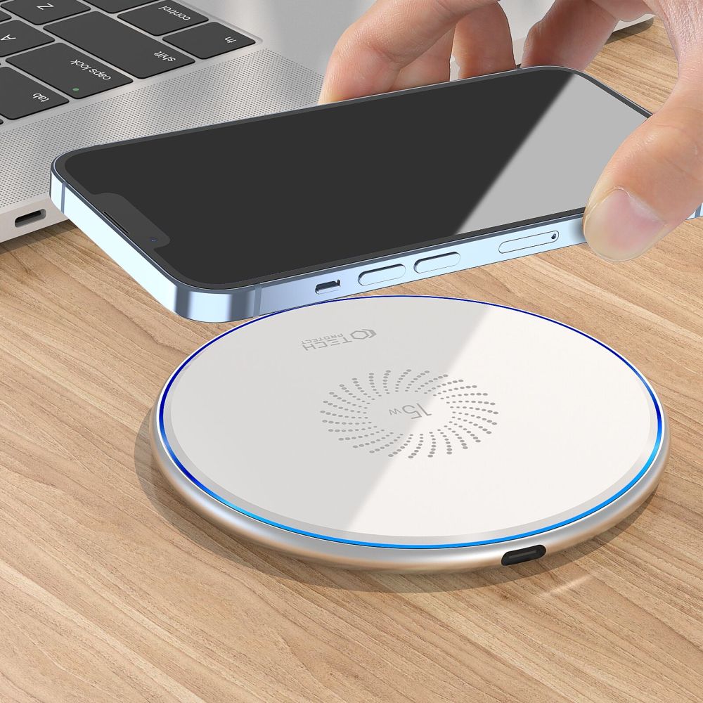 Tech-Protect Tech-Protect 15W Qi Trådlös Snabbladdare Svart - Teknikhallen.se