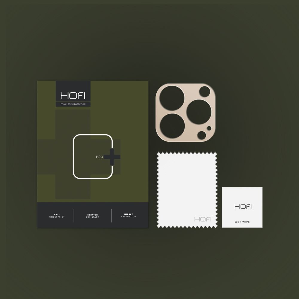 HOFI HOFI iPhone 14 Pro / 14 Pro Max Linsskydd AluCam Pro+ Guld - Teknikhallen.se