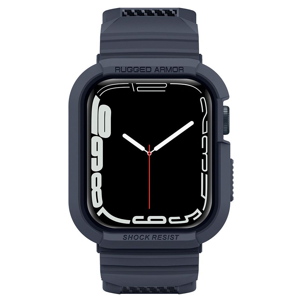 Spigen Spigen Apple Watch 44/45 mm Skal/Armband Rugged Armor 'Pro' Charcoal Grey - Teknikhallen.se