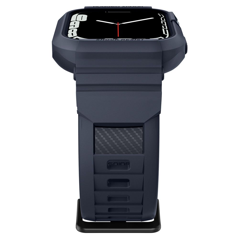 Spigen Spigen Apple Watch 44/45 mm Skal/Armband Rugged Armor 'Pro' Charcoal Grey - Teknikhallen.se