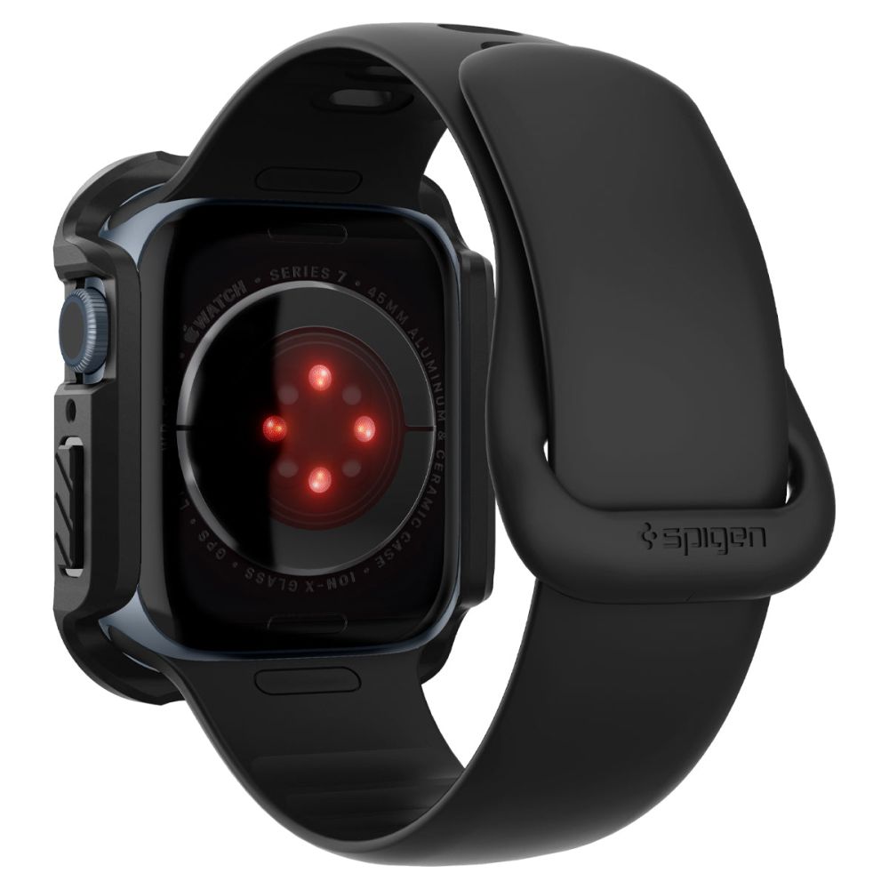 Spigen Spigen Apple Watch 7/8 45 mm Skal Tough Armor Svart - Teknikhallen.se