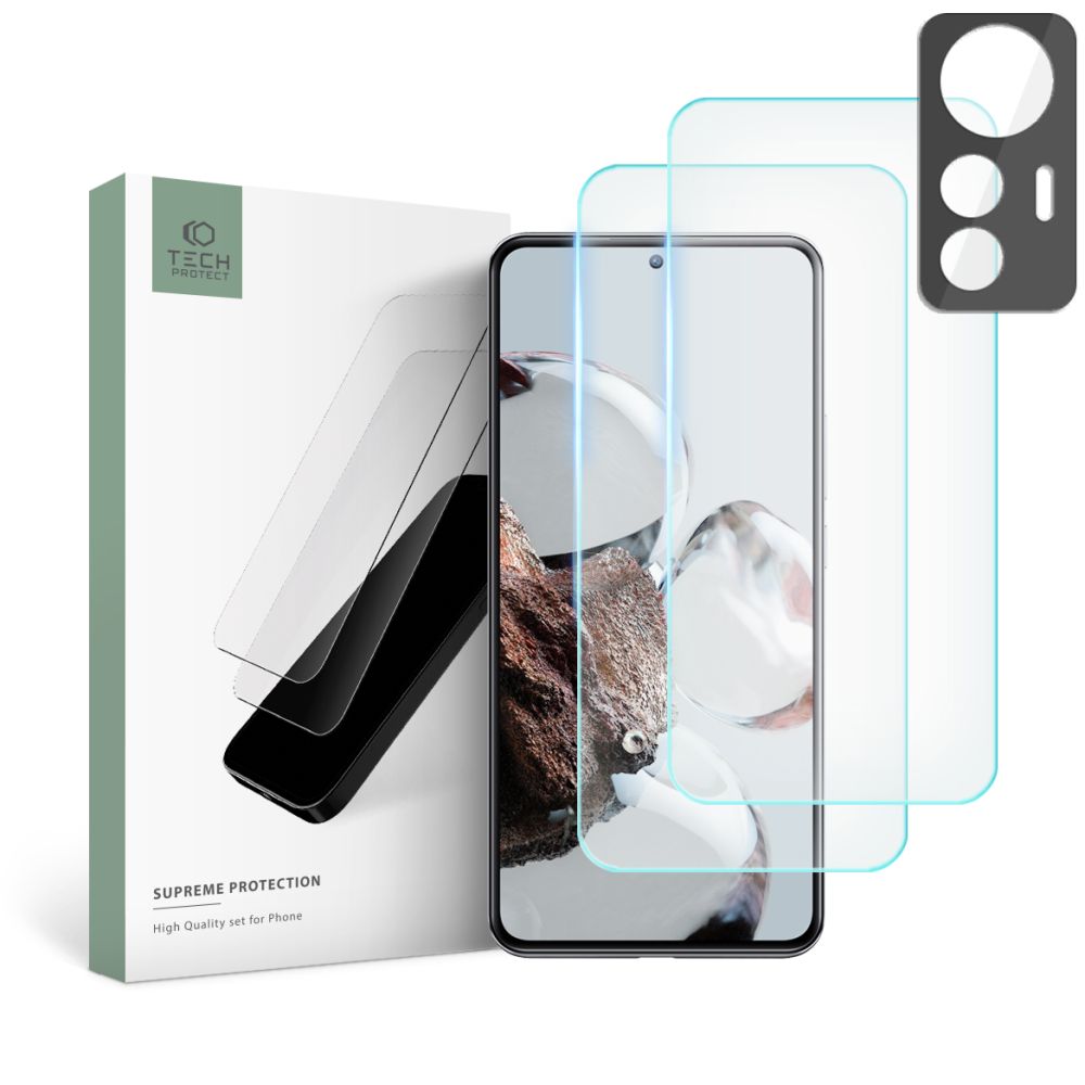 Tech-Protect Tech-Protect Xiaomi 12T 3-PACK Skärmskydd/Linsskydd - Teknikhallen.se