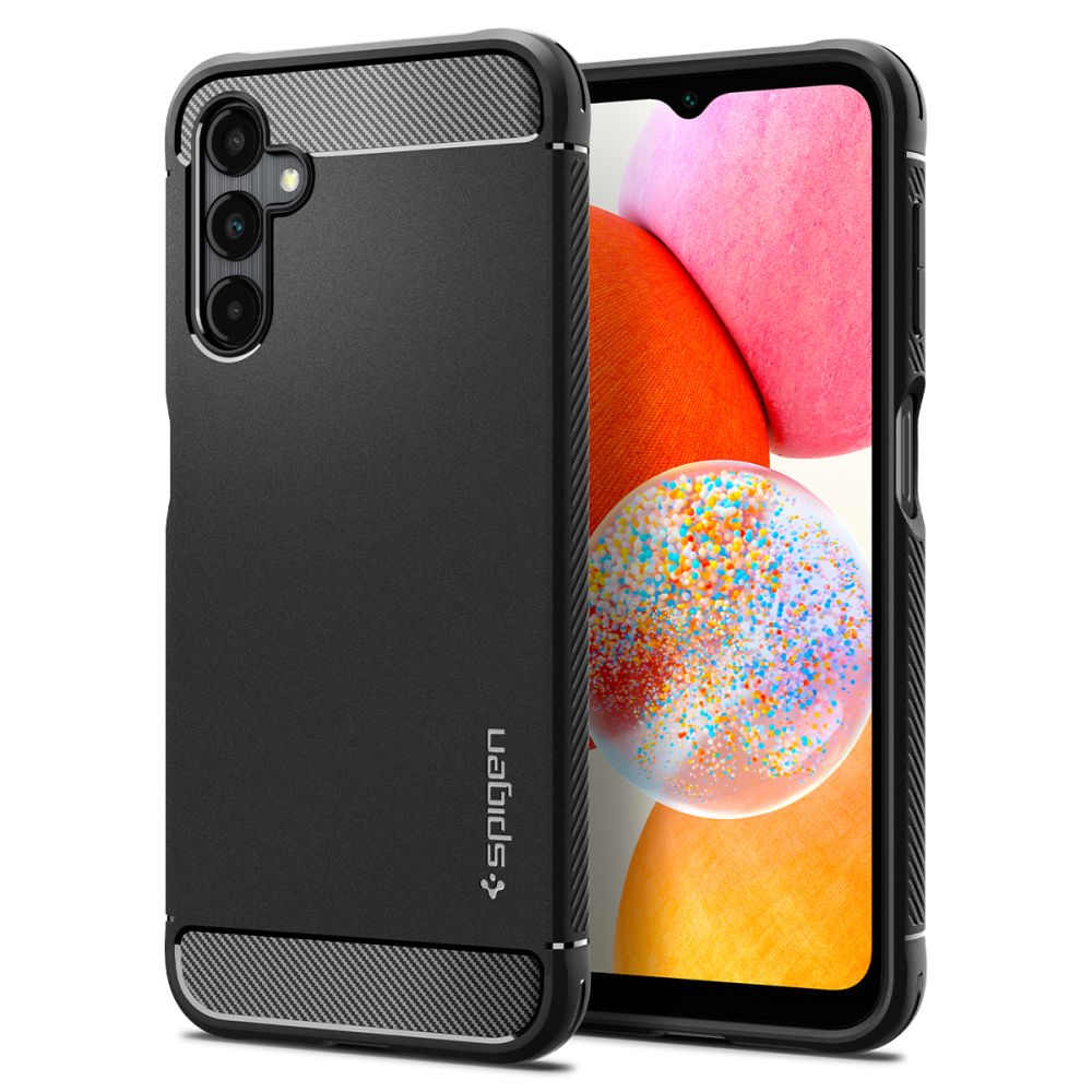 Spigen Spigen Galaxy A14 4G Skal Rugged Armor Matt Svart - Teknikhallen.se