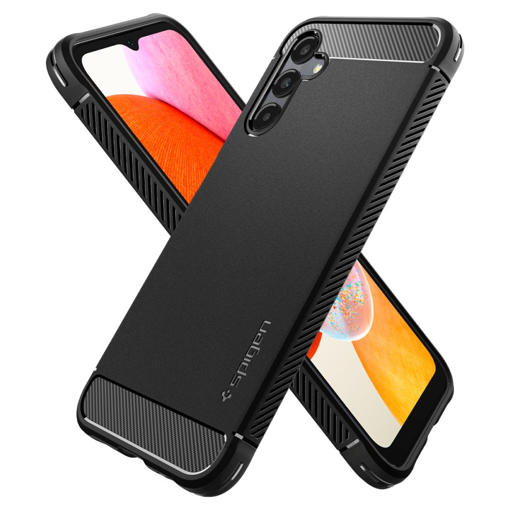 Spigen Spigen Galaxy A14 4G Skal Rugged Armor Matt Svart - Teknikhallen.se