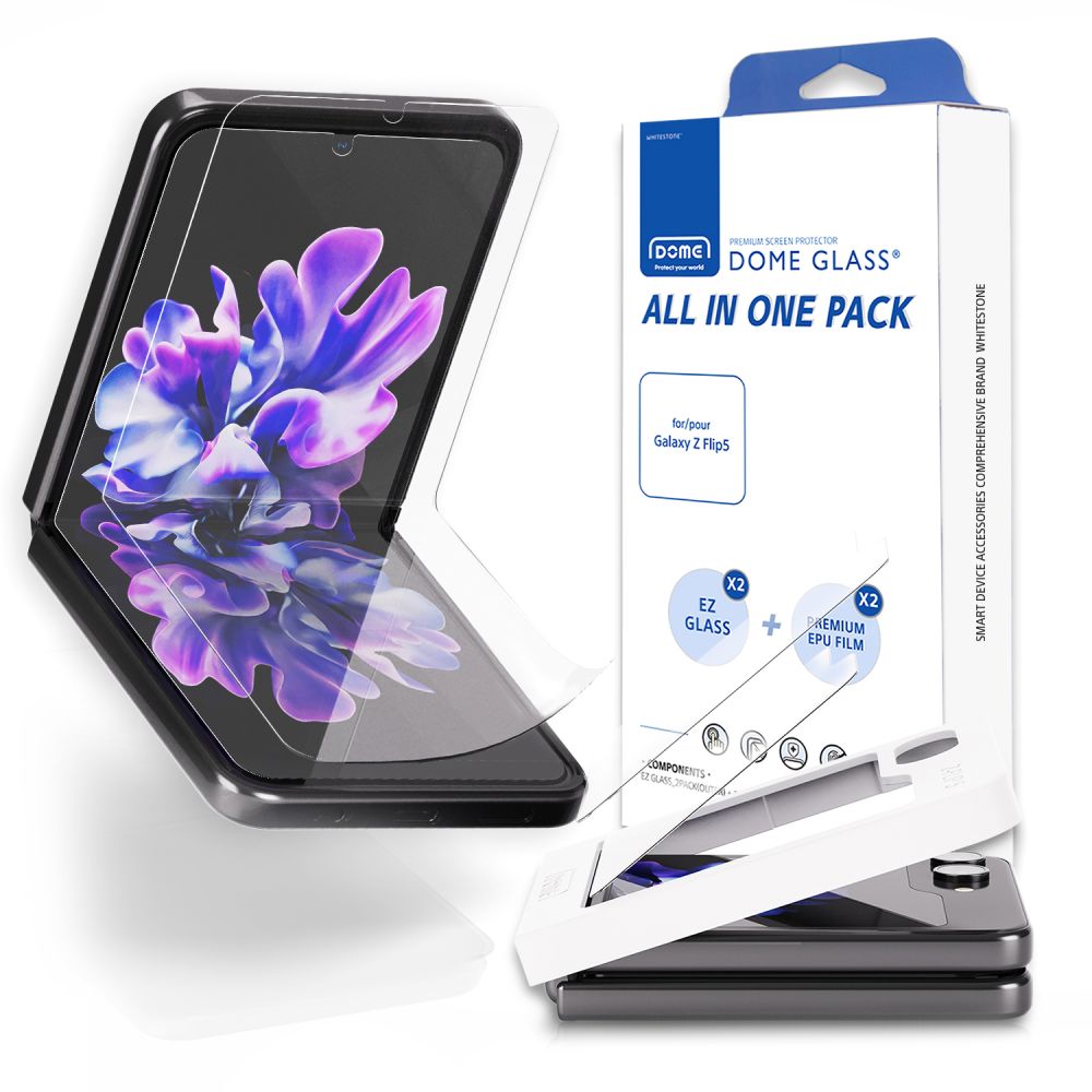Whitestone Whitestone Galaxy Z Flip 5 4-PACK Skrmskydd Premium Gen Film - Teknikhallen.se