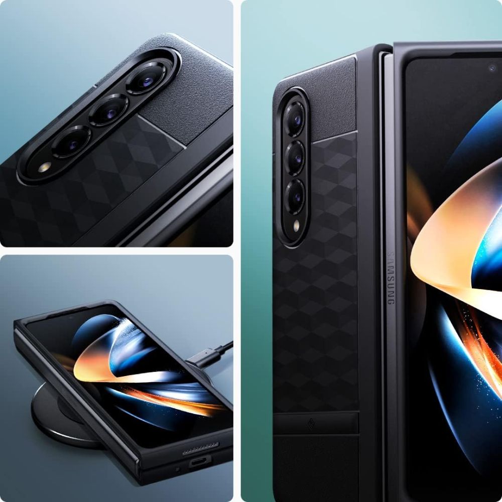 Spigen Spigen Caseology Galaxy Z Fold 5 Skal Parallax Matt Svart - Teknikhallen.se