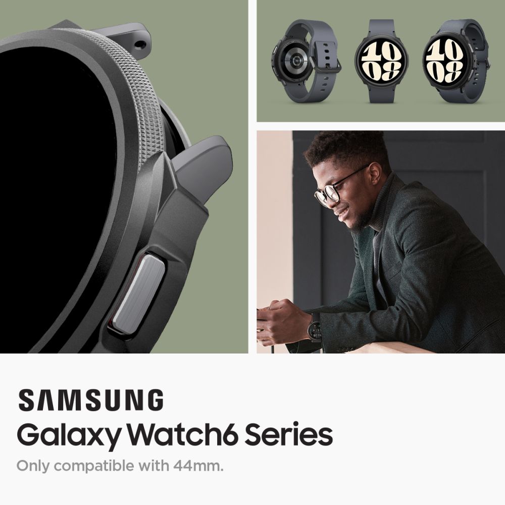 Spigen Spigen Galaxy Watch 6 44 mm Skal Liquid Air Matt Svart - Teknikhallen.se