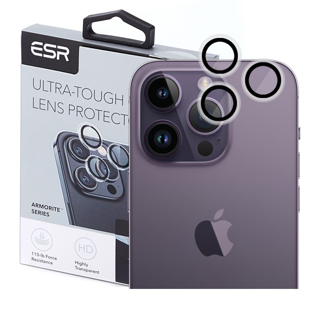 ESR ESR iPhone 15 Pro / 15 Pro Max Linsskydd Hrdat Glas Transparent - Teknikhallen.se
