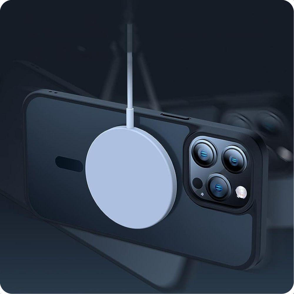 Tech-Protect Tech-Protect iPhone 15 Pro Skal MagSafe MagMat Svart/Transparent - Teknikhallen.se
