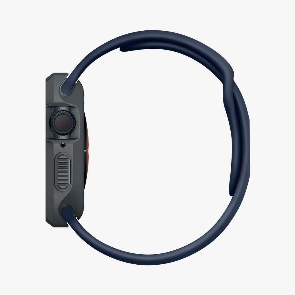 Spigen Spigen Apple Watch 44/45 mm Skal Rugged Armor Mörk Grå - Teknikhallen.se