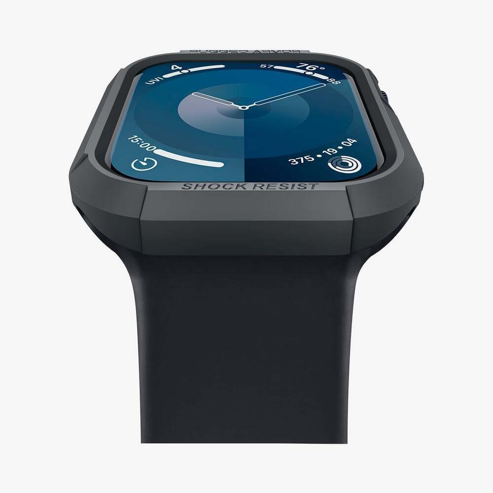 Spigen Spigen Apple Watch 44/45 mm Skal Rugged Armor Mörk Grå - Teknikhallen.se