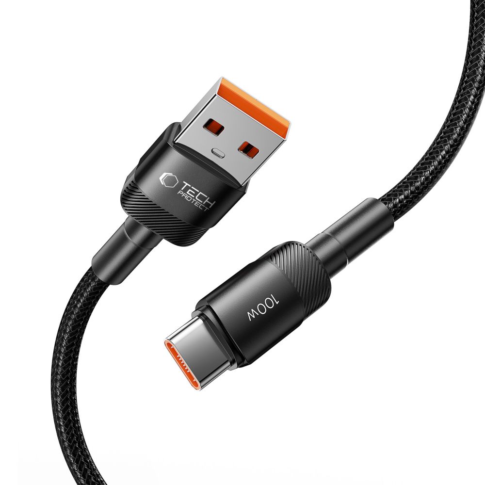 Tech-Protect Tech-Protect 100W/5A 25cm USB-C Kabel UltraBoost Evo Svart - Teknikhallen.se