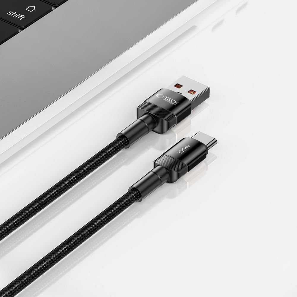 Tech-Protect Tech-Protect 100W/5A 25cm USB-C Kabel UltraBoost Evo Svart - Teknikhallen.se