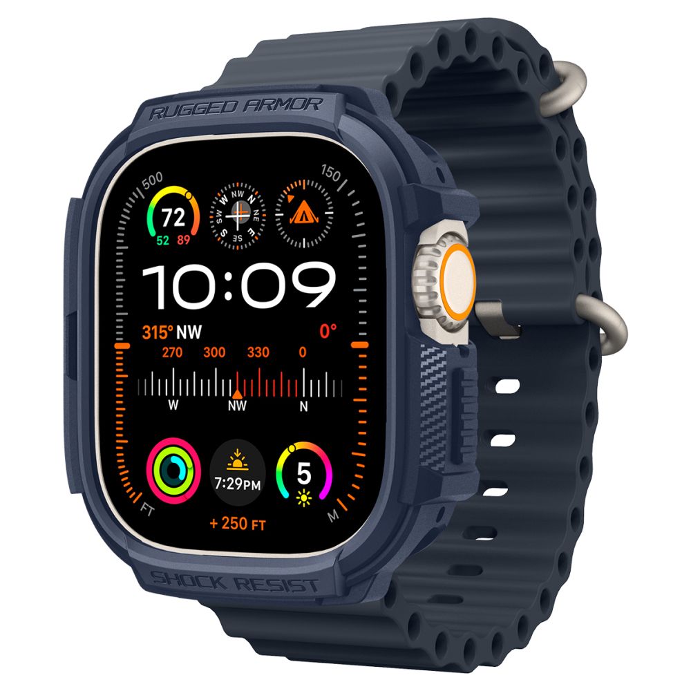 Spigen Spigen Apple Watch Ultra 49 mm Skal Rugged Armor Navy Blue - Teknikhallen.se