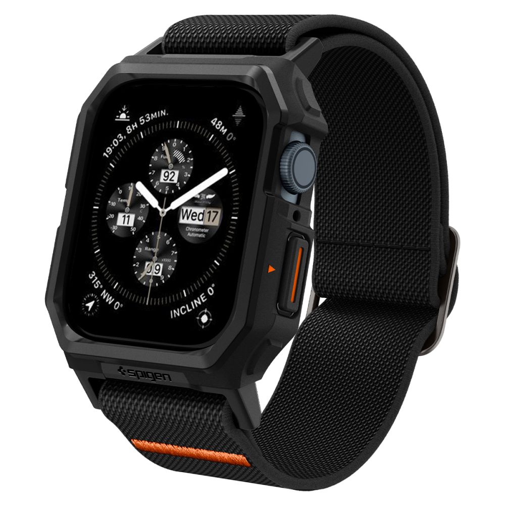 Spigen Spigen Apple Watch 44/45 mm Skal/Armband Lite Fit 'Pro' Matt Svart - Teknikhallen.se