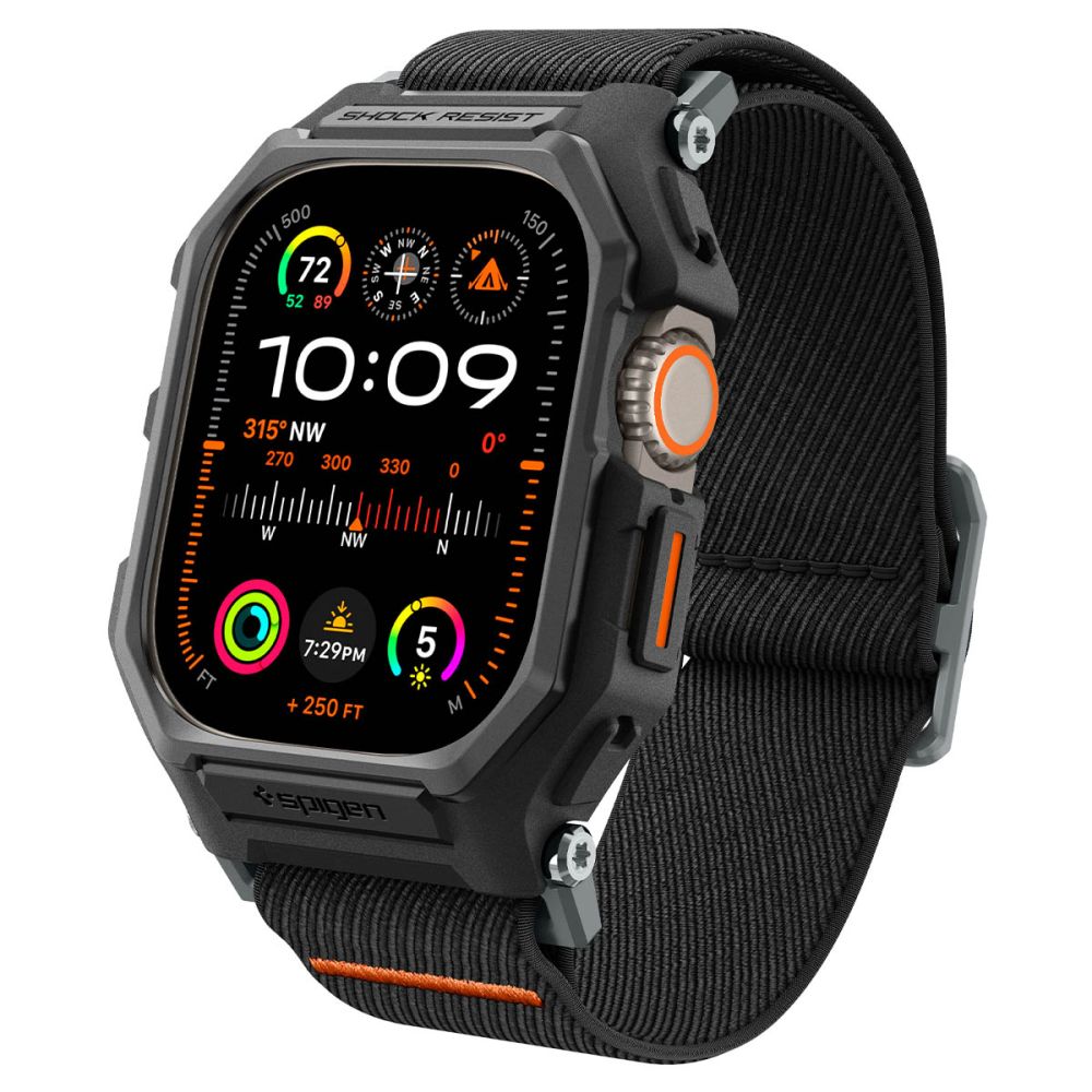 Spigen Spigen Apple Watch 49 mm Skal/Armband Lite Fit 'Pro' Matt Svart - Teknikhallen.se