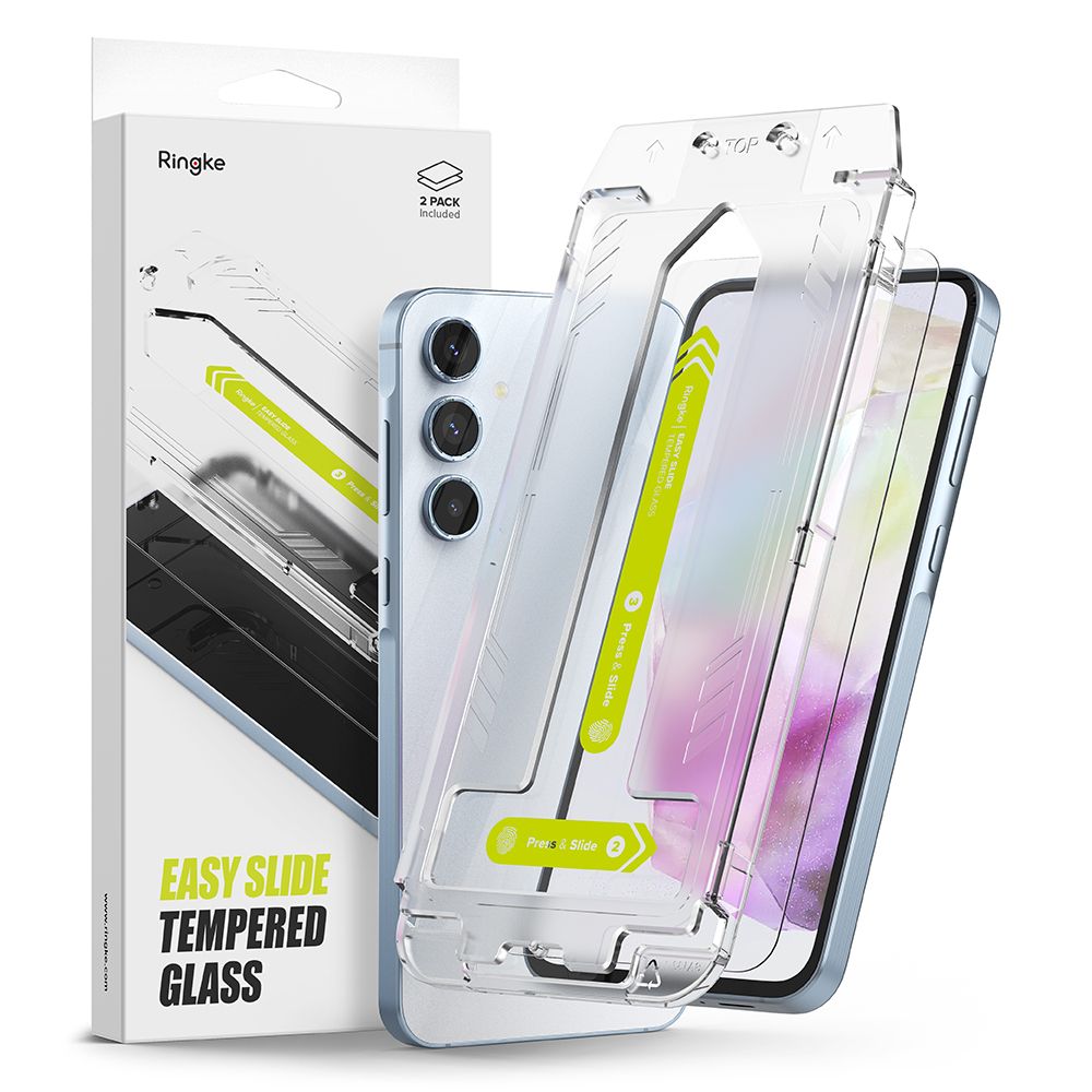 Ringke Ringke Galaxy A35 5G 2-PACK Easy Slide Skärmskydd Härdat Glas - Teknikhallen.se