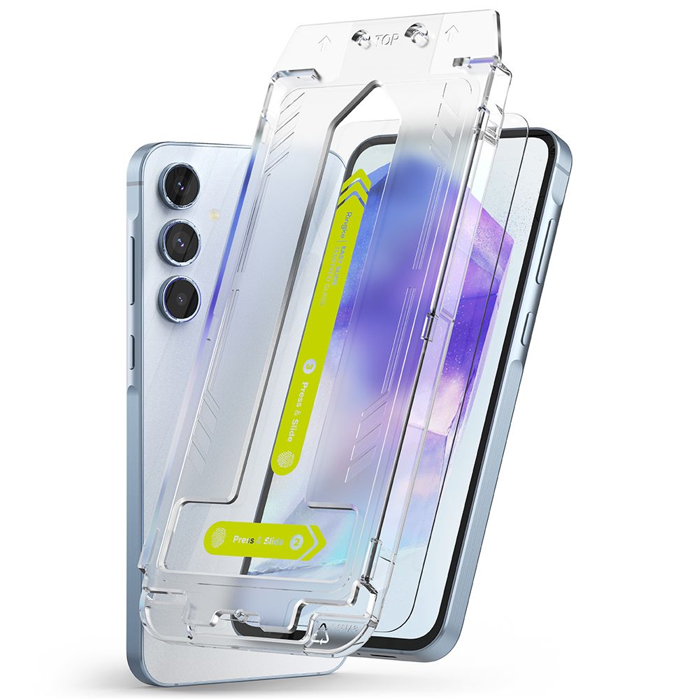 Ringke Ringke Galaxy A55 5G 2-PACK Easy Slide Skrmskydd Hrdat Glas - Teknikhallen.se