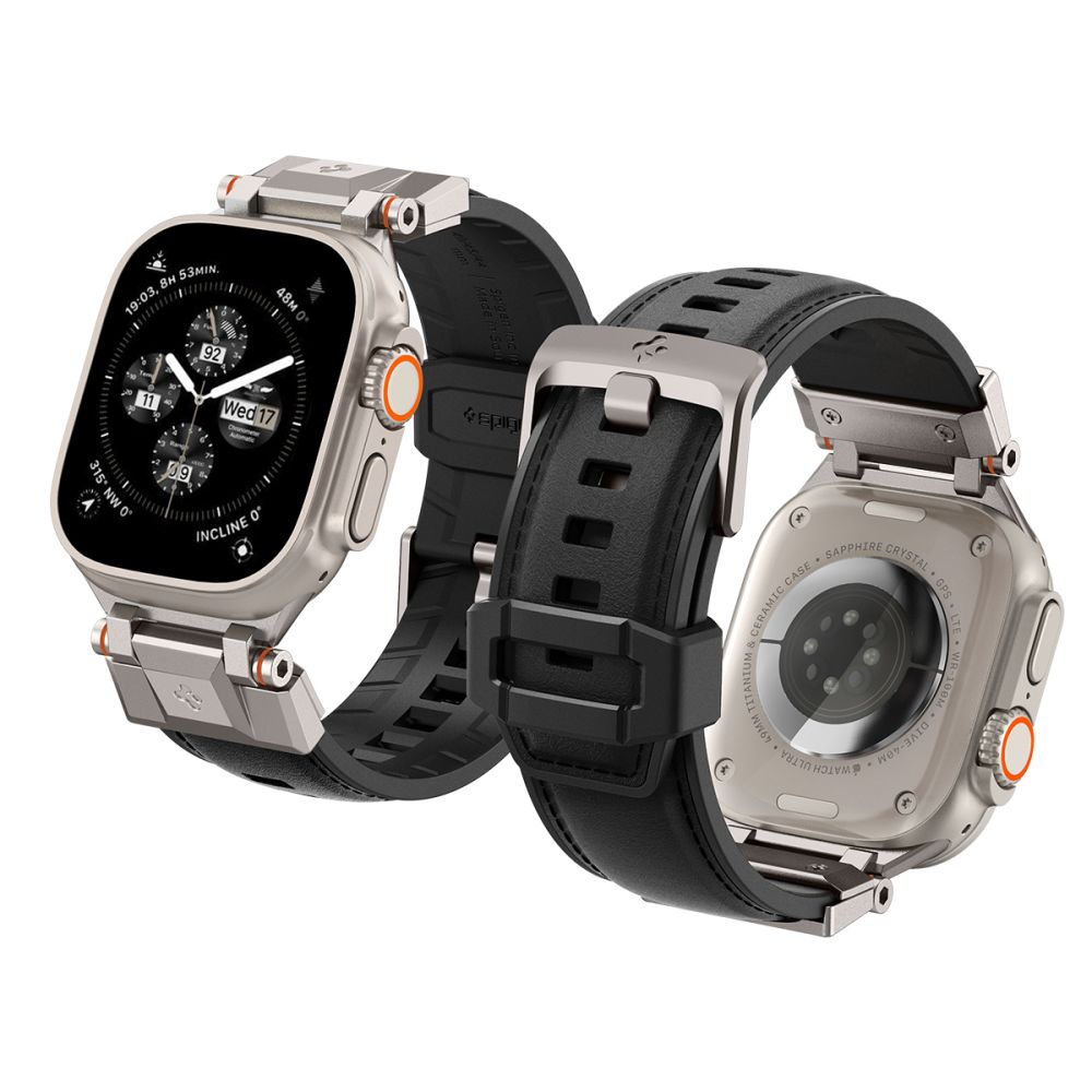 Spigen Spigen Armband Apple Watch 42/44/45/49 mm DuraPro Armor Svart - Teknikhallen.se