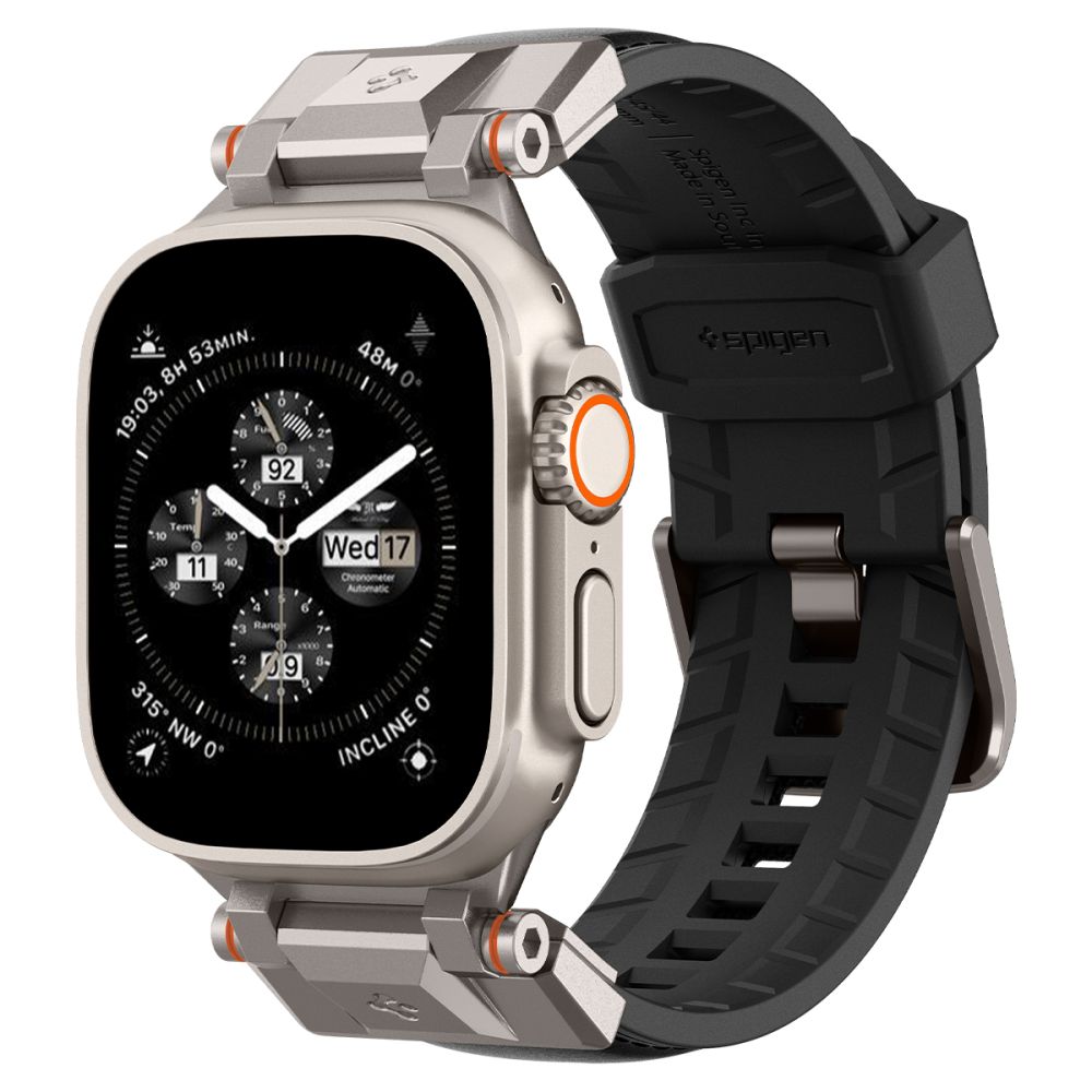 Spigen Spigen Armband Apple Watch 42/44/45/49 mm DuraPro Armor Svart - Teknikhallen.se