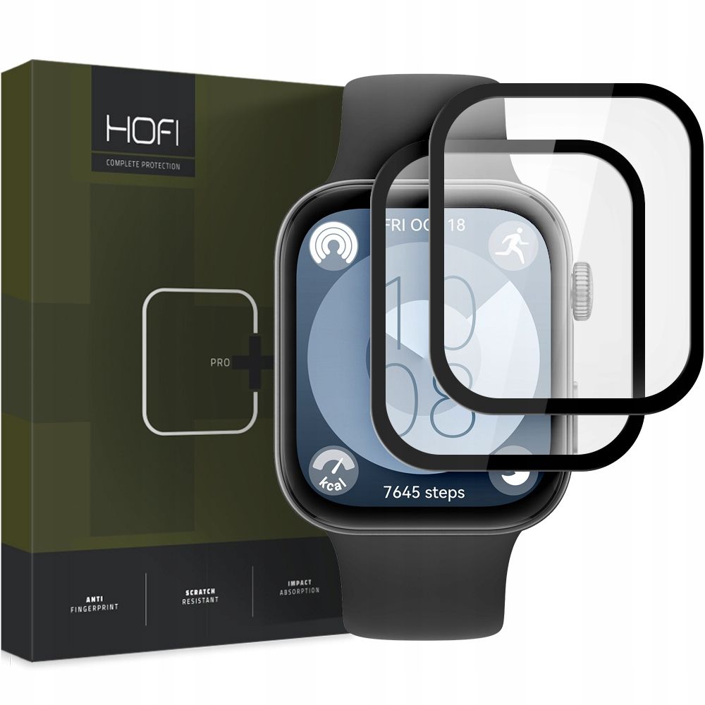 HOFI HOFI Huawei Watch Fit 3 2-PACK Skärmskydd Hybrid Svart - Teknikhallen.se