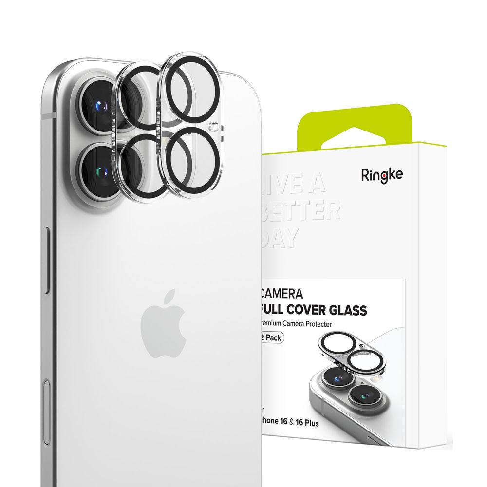 Ringke Ringke Ringke iPhone 16 / 16 Plus 2-PACK Linsskydd Hrdat Glas Transparent - Teknikhallen.se