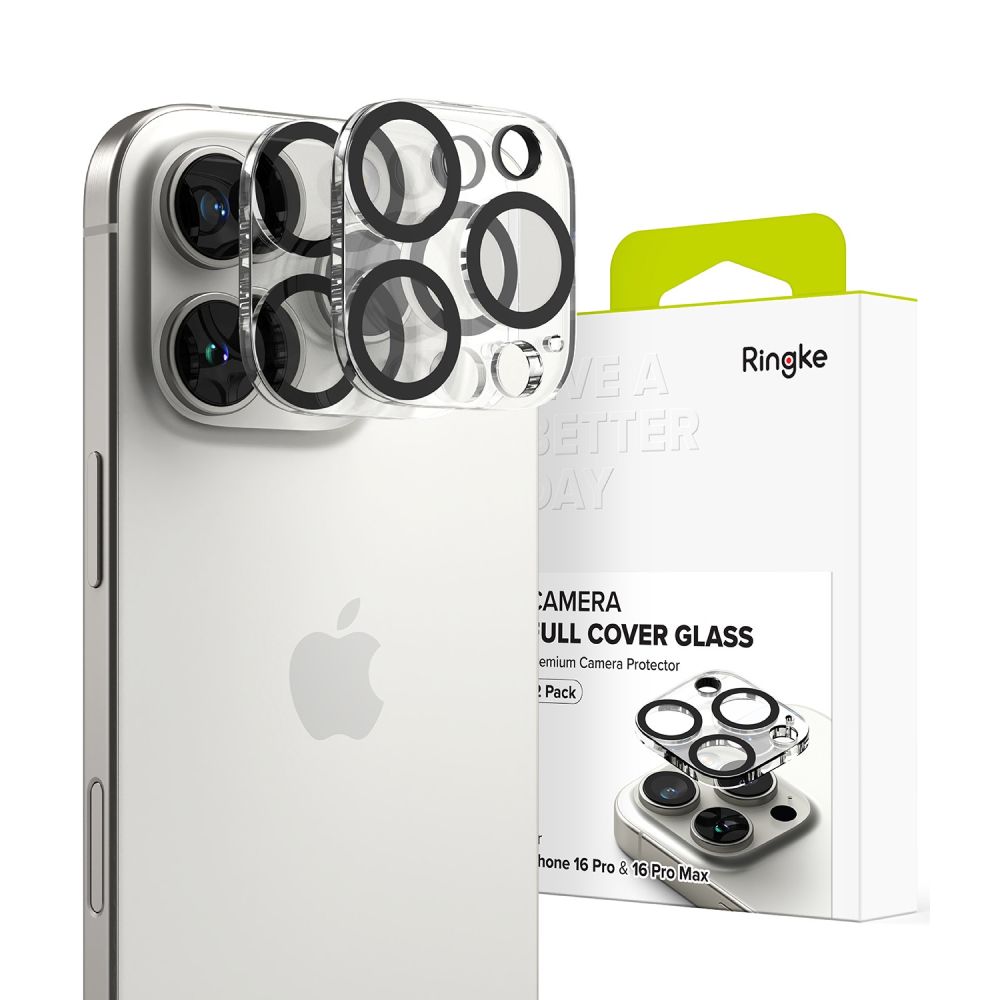 Ringke Ringke iPhone 16 Pro / 16 Pro Max 2-PACK Linsskydd Hrdat Glas Transparent - Teknikhallen.se