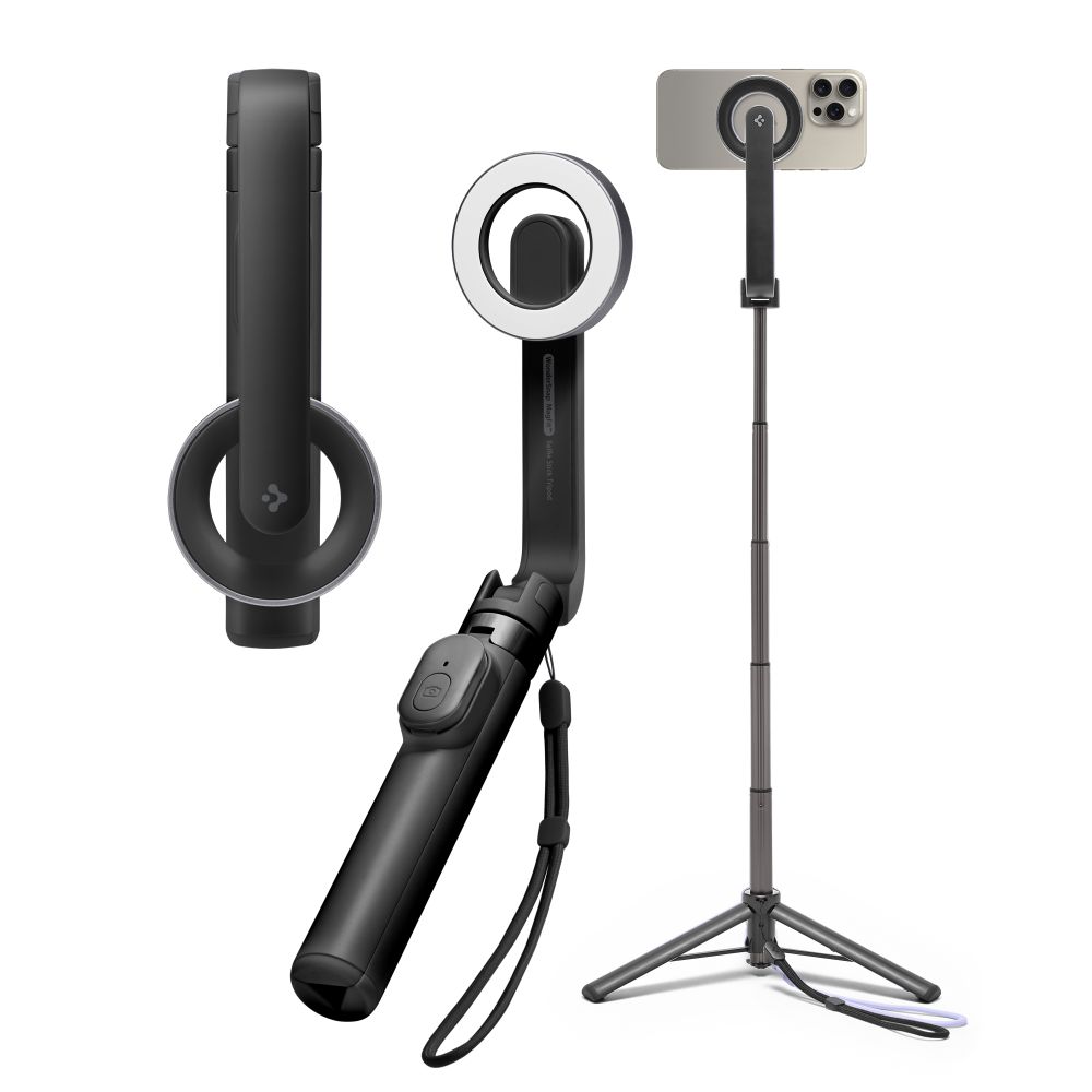 Spigen Spigen 74 cm MagSafe Bluetooth Selfiestick Tripod Svart - Teknikhallen.se