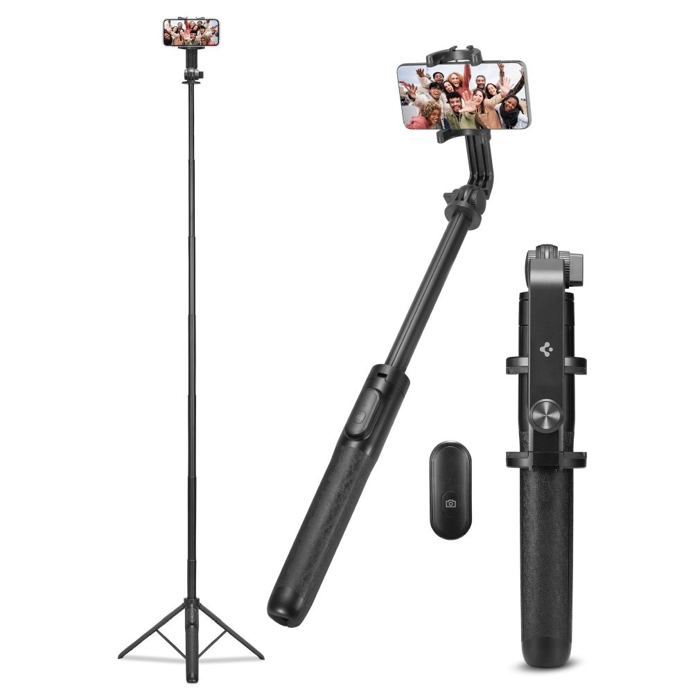 Spigen Spigen 161 cm MagSafe Bluetooth Selfiestick Tripod Svart - Teknikhallen.se