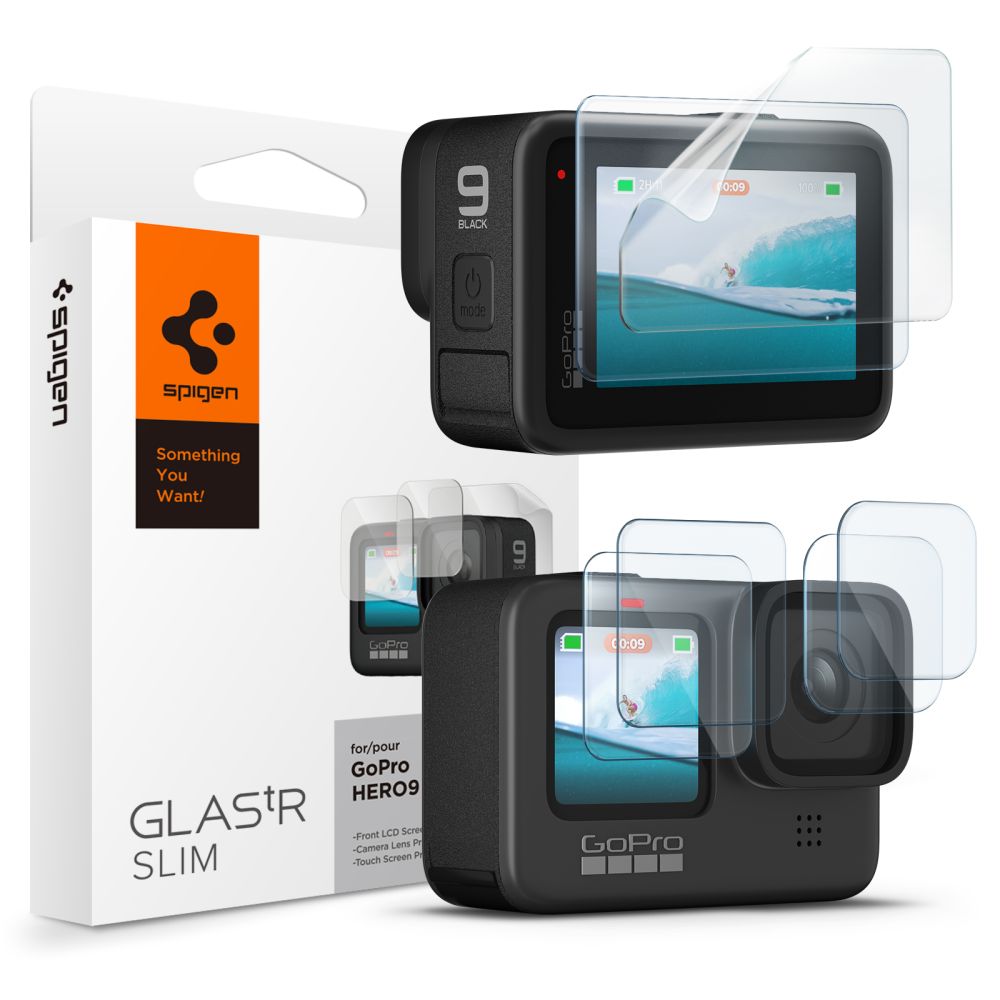 Spigen Spigen GoPro Hero 12/11/10/9 2-SET Glas.tR Slim + Film Transparent - Teknikhallen.se