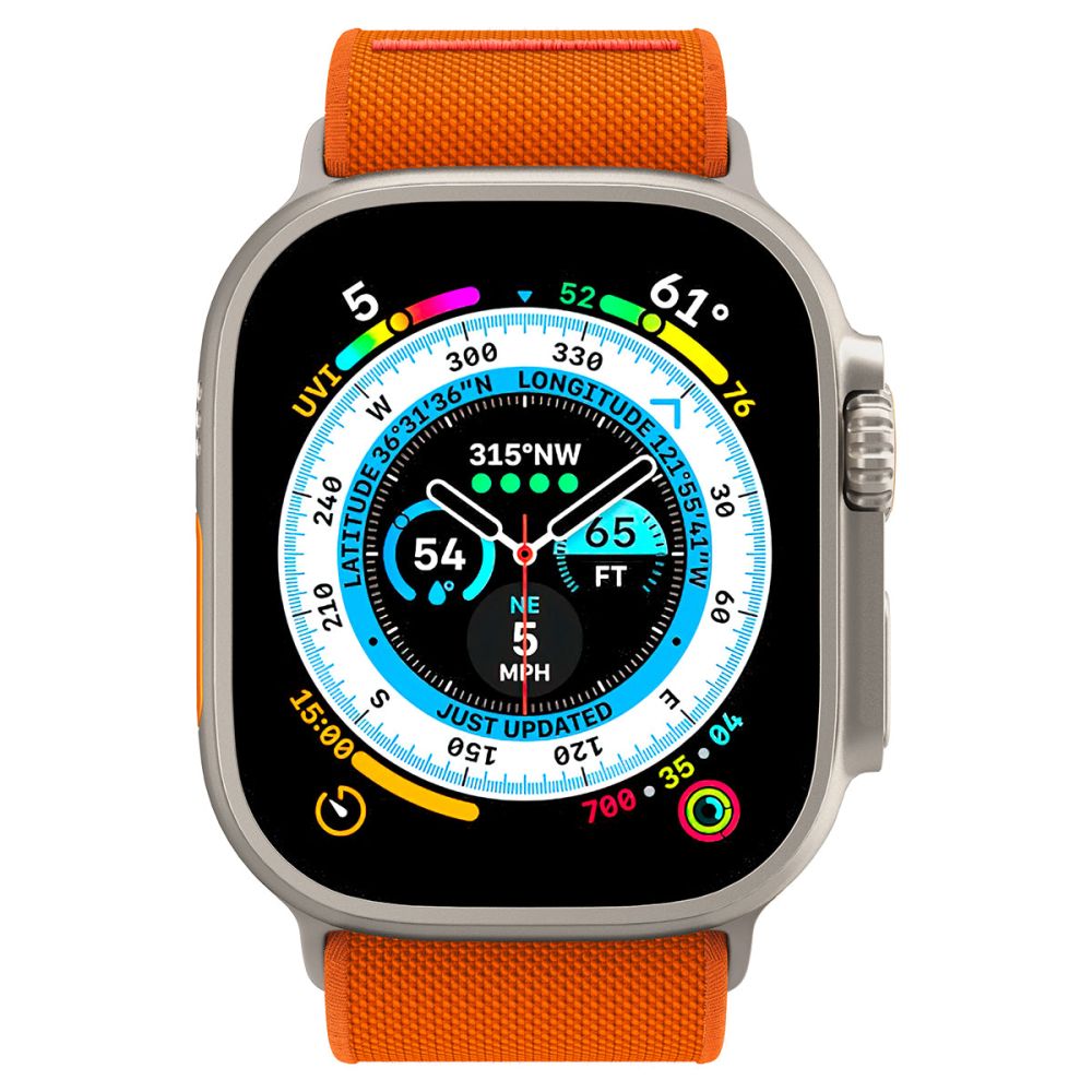 Spigen Spigen Apple Watch 42/44/45/49 mm Armband Fit Lite Ultra Orange - Teknikhallen.se