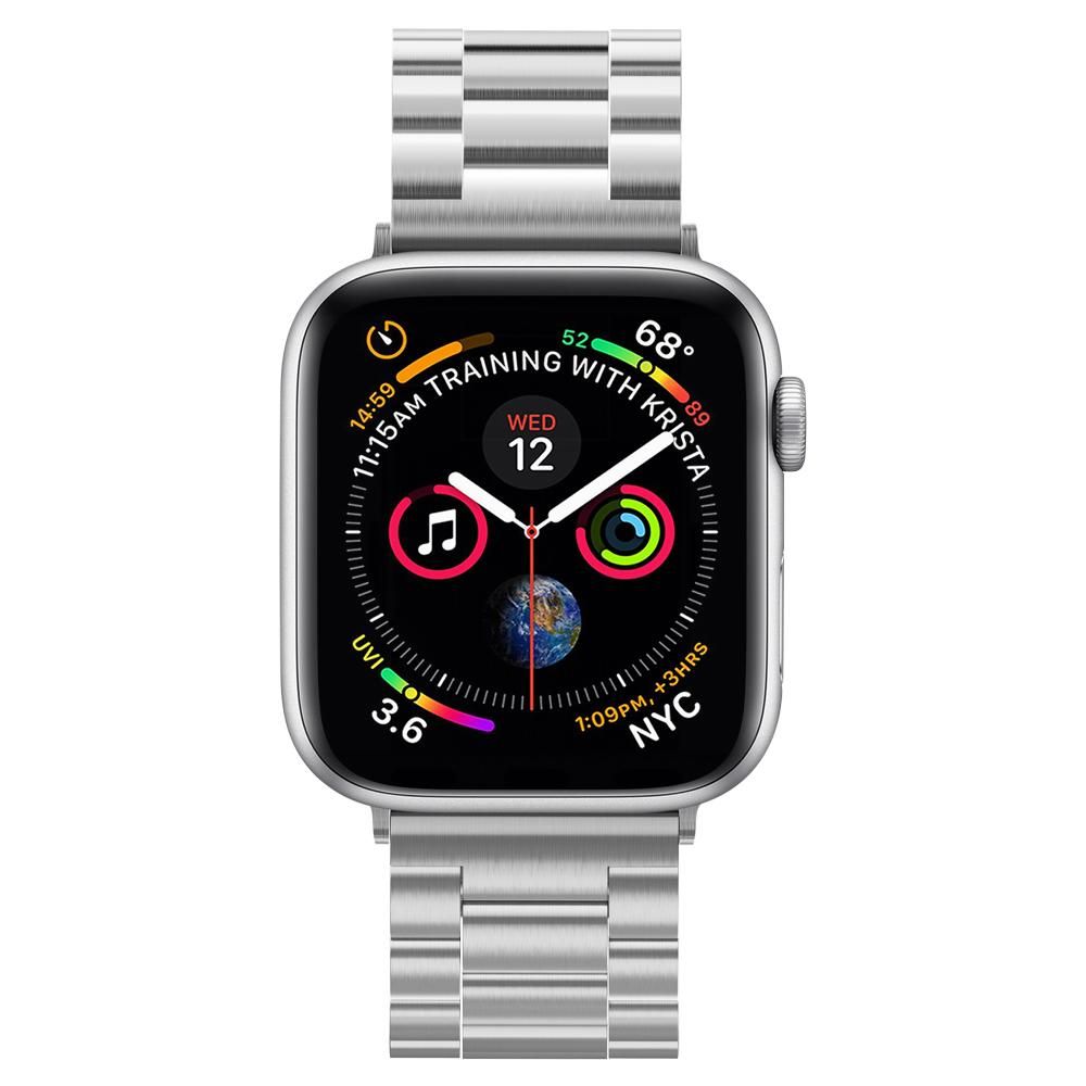 Spigen Spigen Apple Watch 42/44/45/46/49mm Armband Modern Fit Silver - Teknikhallen.se