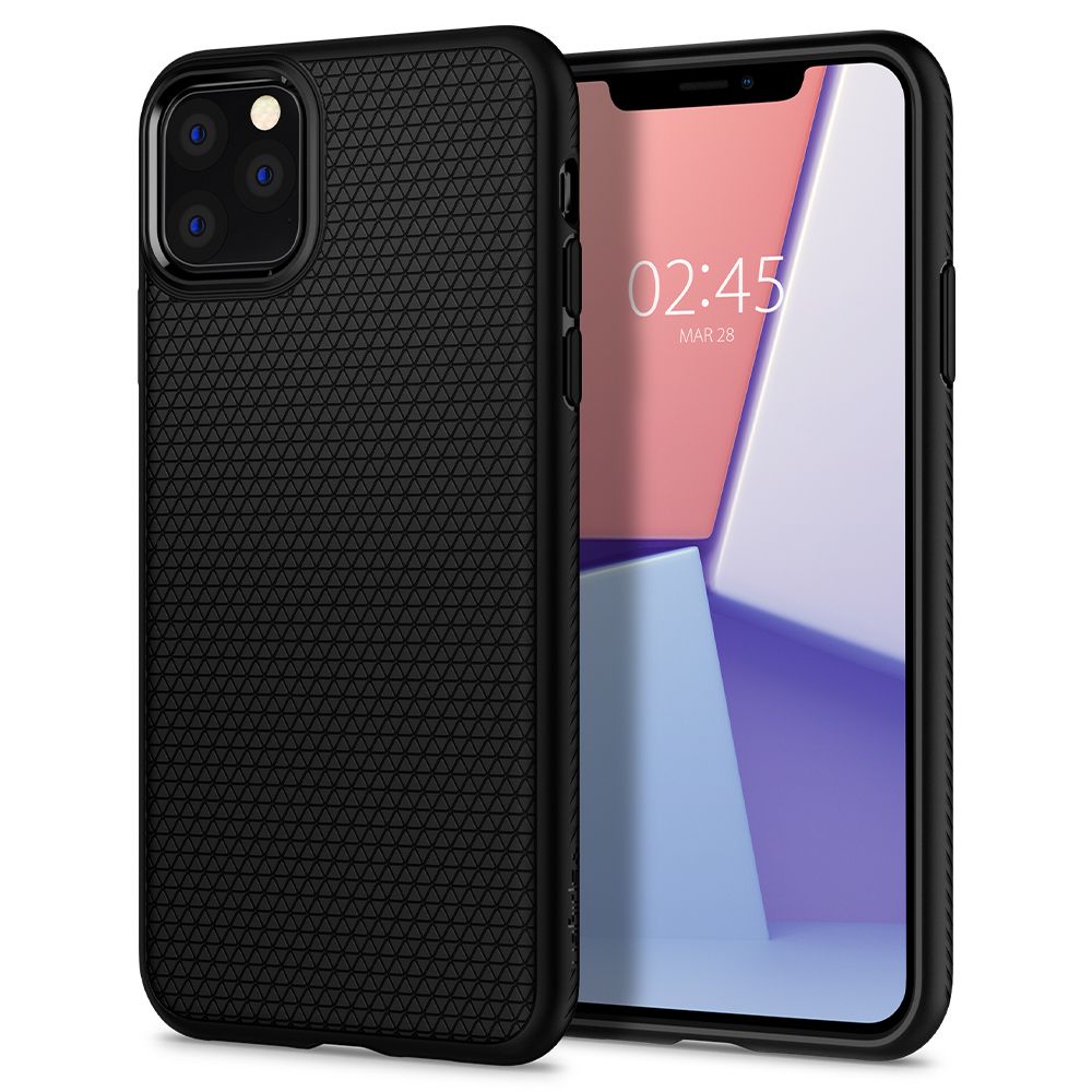 Spigen Spigen iPhone 11 Pro Max Skal Liquid Air Matt Svart - Teknikhallen.se