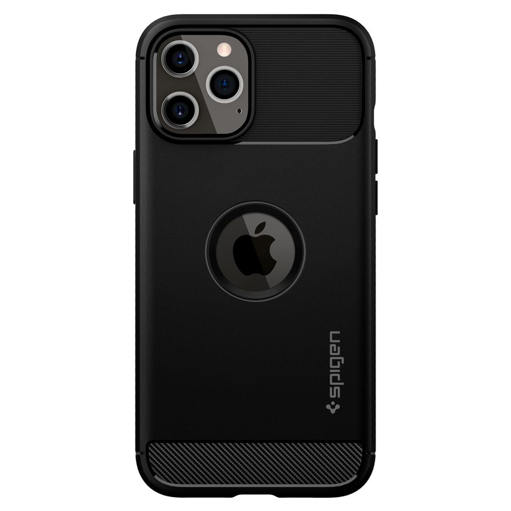 Spigen Spigen iPhone 12 / 12 Pro Skal Rugged Armor Matt Svart - Teknikhallen.se