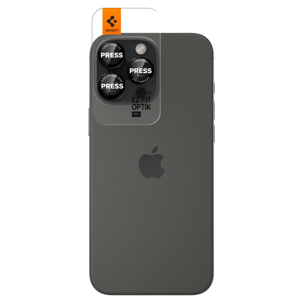 Spigen Spigen iPhone 16/15/14 Pro/Pro Max 2-PACK Linsskydd Optik GLAS.tR - Teknikhallen.se