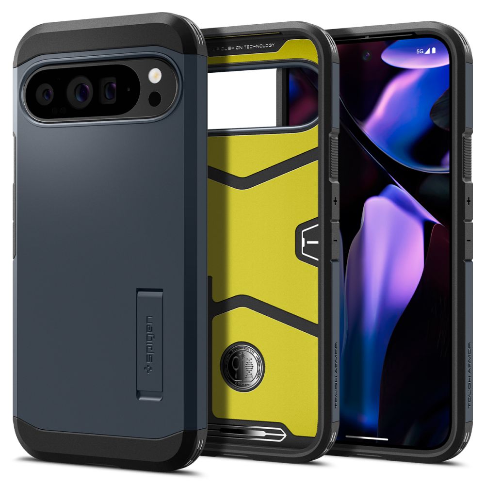 Spigen Spigen Google Pixel 9 Pro XL Skal Tough Armor Metal Slate - Teknikhallen.se