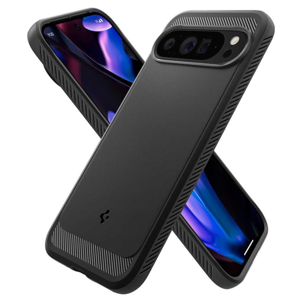 Spigen Spigen Google Pixel 9 Pro XL Skal Rugged Armor Matt Svart - Teknikhallen.se