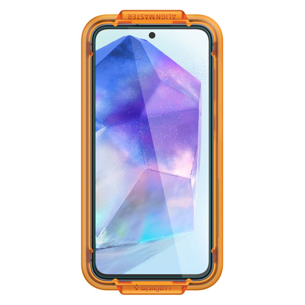 Spigen Spigen Samsung Galaxy A55 5G 2-PACK Skärmskydd ALM GLAS.tR - Teknikhallen.se