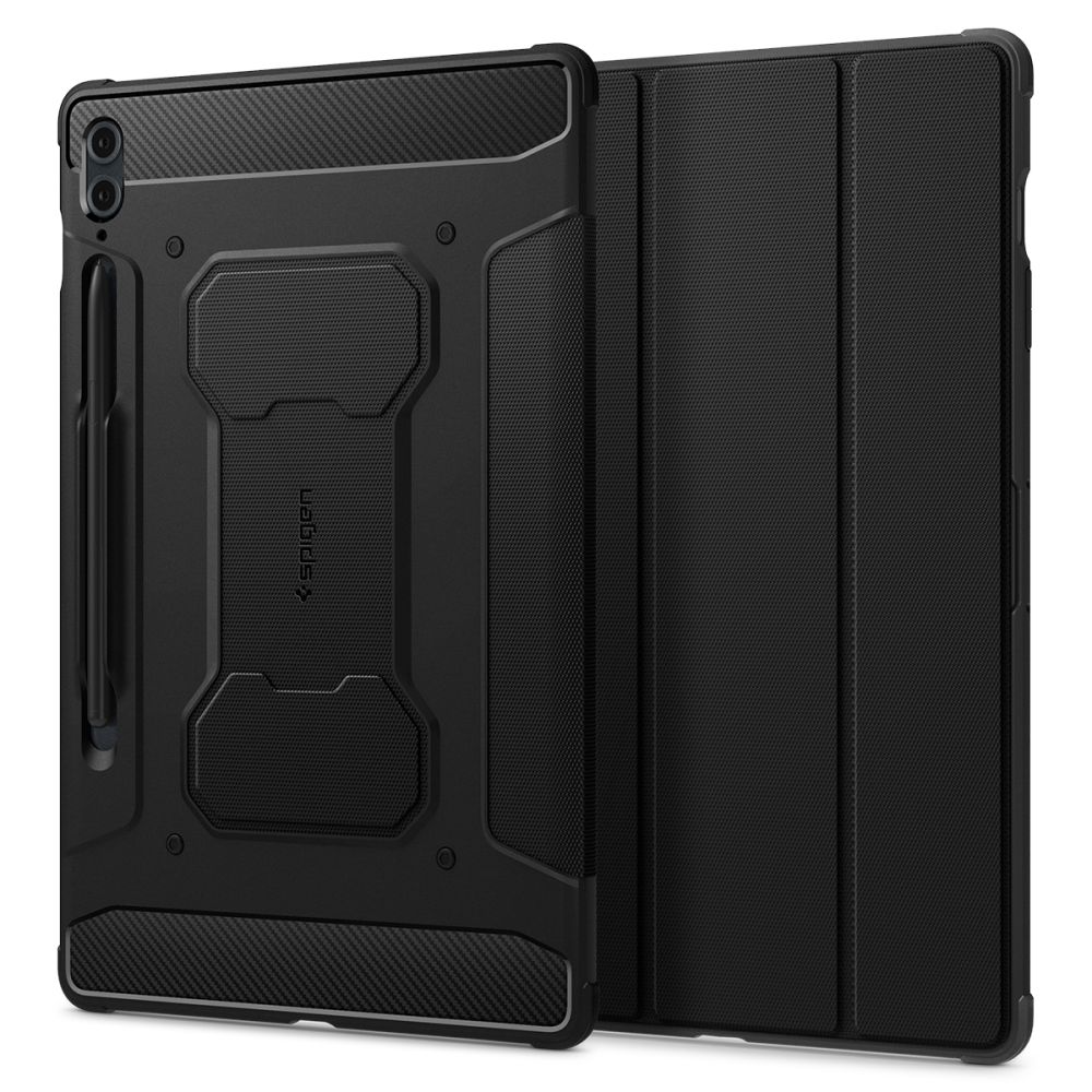 Spigen Spigen Galaxy Tab S9 FE Plus Fodral Rugged Armor 'Pro' Svart - Teknikhallen.se