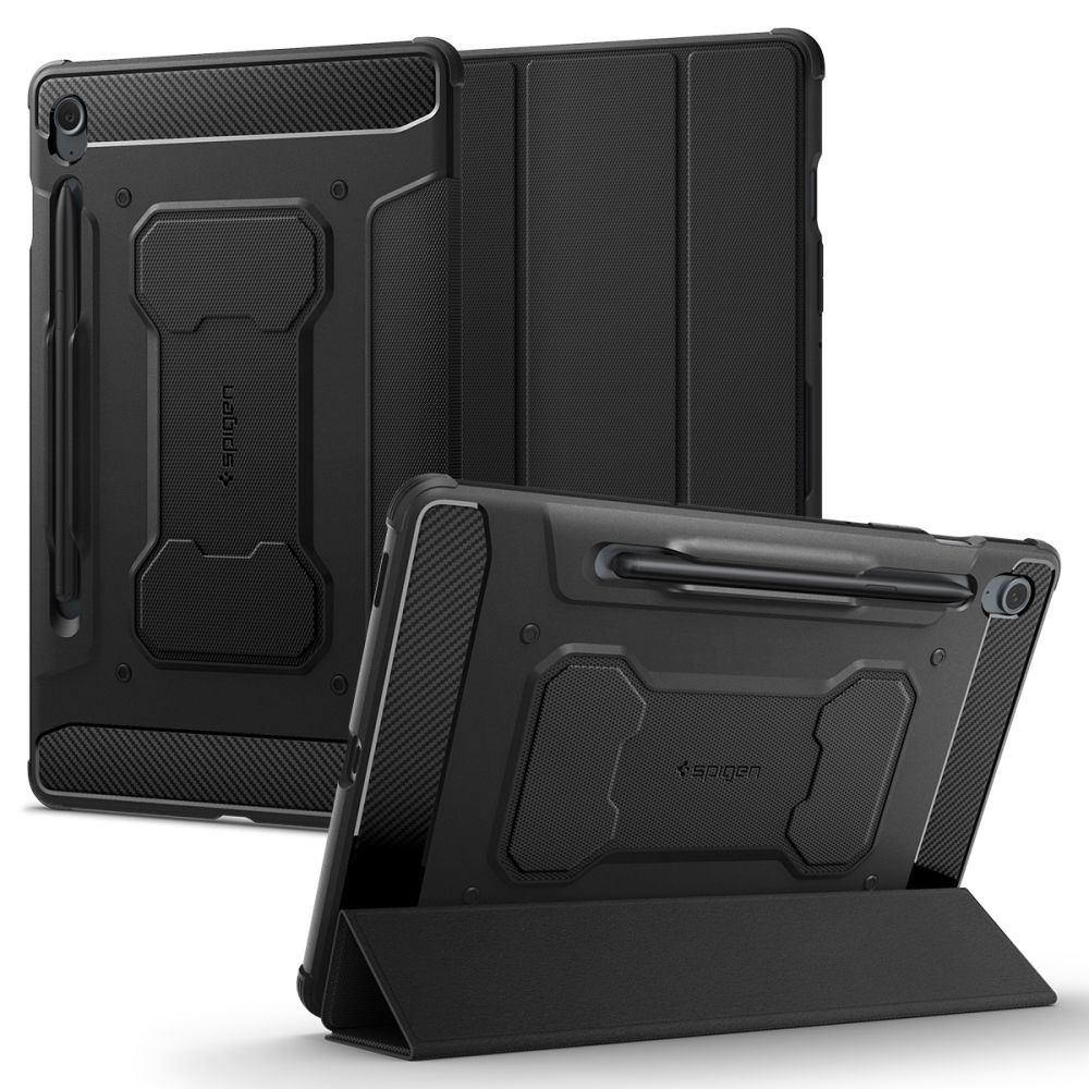 Spigen Spigen Galaxy Tab S9 FE Fodral Rugged Armor 'Pro' Svart - Teknikhallen.se