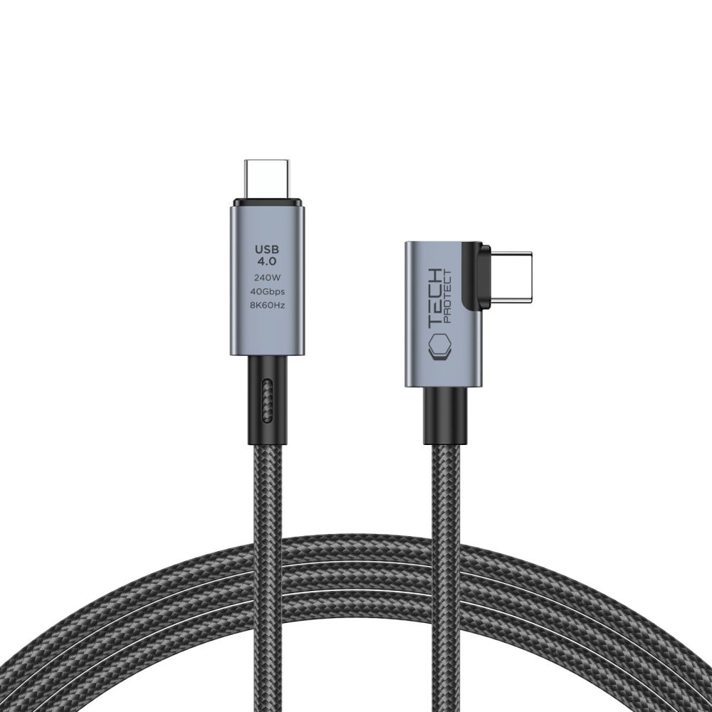 Tech-Protect Tech-Protect 1.5 m 240W PD 8K USB-C/USB-C Kabel UltraBoost Grå - Teknikhallen.se