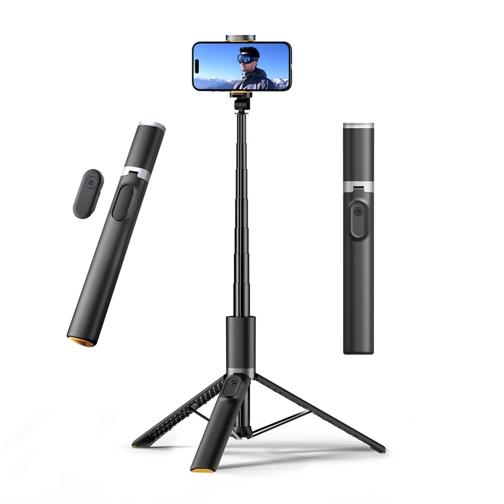 Tech-Protect Tech-Protect Bluetooth Selfiestick Tripod Svart - Teknikhallen.se