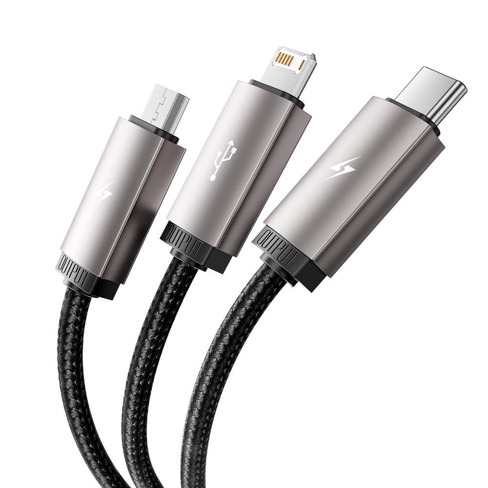 Tech-Protect Tech-Protect 1 m 3.5A 3in1 USB-C/Lightning/Micro Kabel UltraBoost - Teknikhallen.se