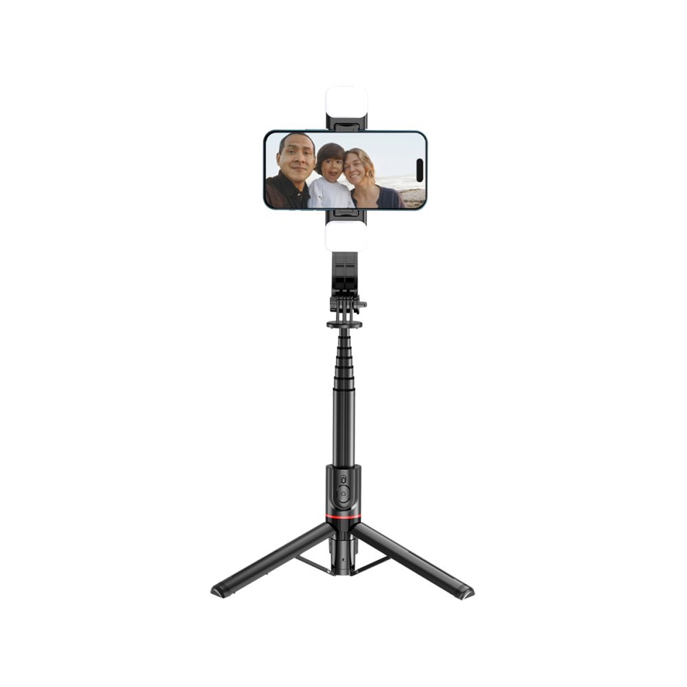 Tech-Protect Tech-Protect Bluetooth Selfie Stick Tripod Med Led Light Svart - Teknikhallen.se