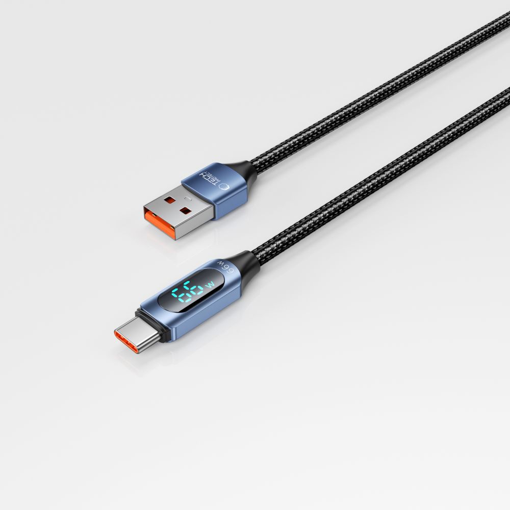 Tech-Protect Tech-Protect 2 m 66W/6A USB-C Kabel UltraBoost LED Blå - Teknikhallen.se