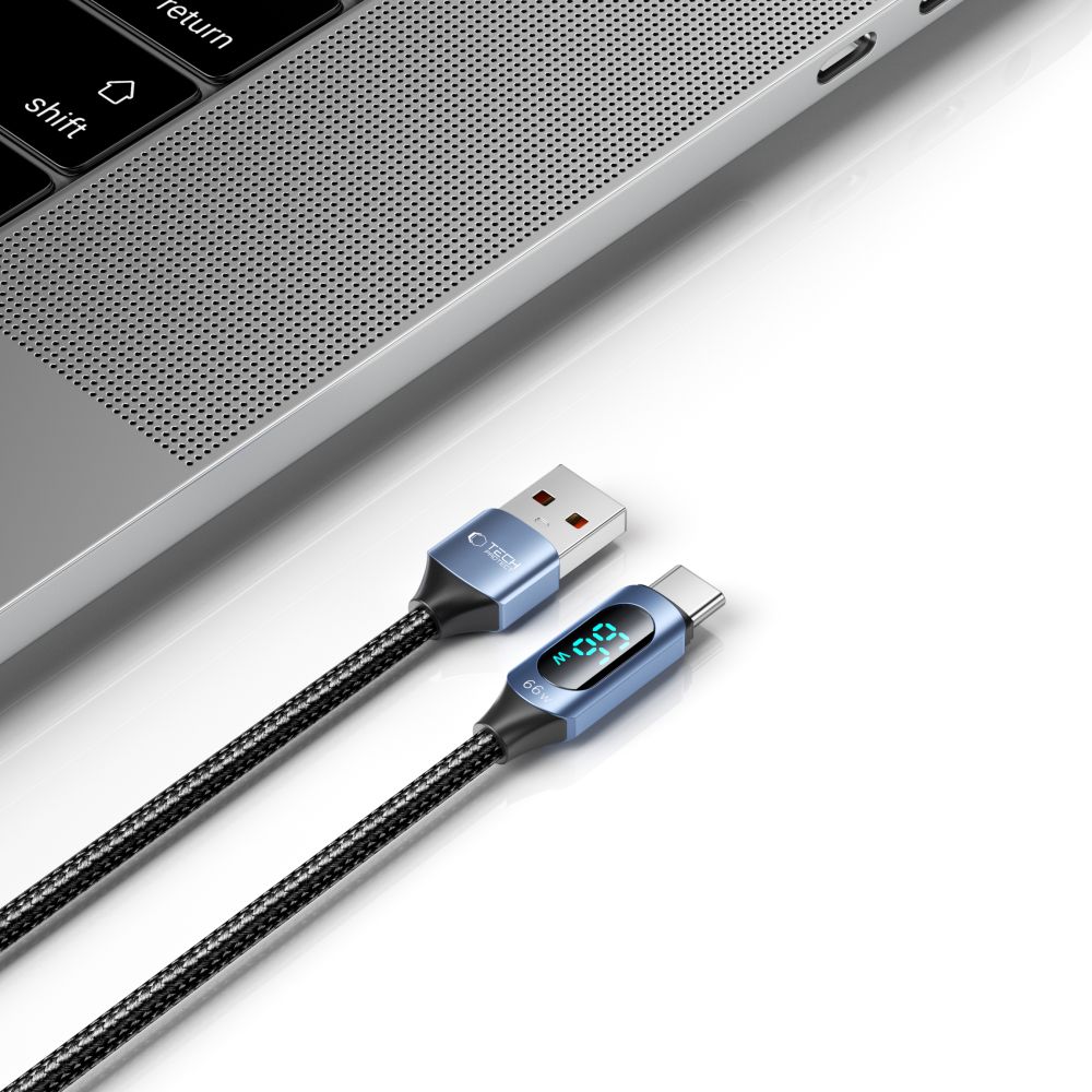 Tech-Protect Tech-Protect 2 m 66W/6A USB-C Kabel UltraBoost LED Blå - Teknikhallen.se