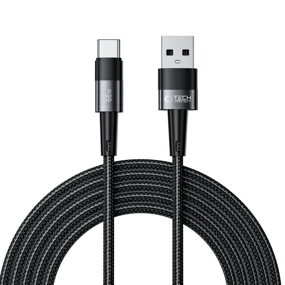 Tech-Protect Tech-Protect 3 m 66W/6A USB-C Kabel UltraBoost Grå - Teknikhallen.se