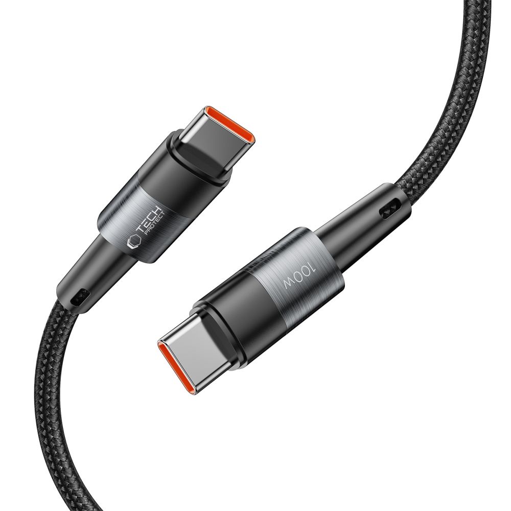 Tech-Protect Tech-Protect 0.25 m 100W/5A PD USB-C - USB-C Kabel UltraBoost Grå - Teknikhallen.se