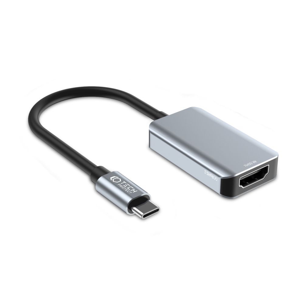 Tech-Protect Tech-Protect USB-C-HDMI 4K 60Hz Adapter UltraBoost Svart - Teknikhallen.se